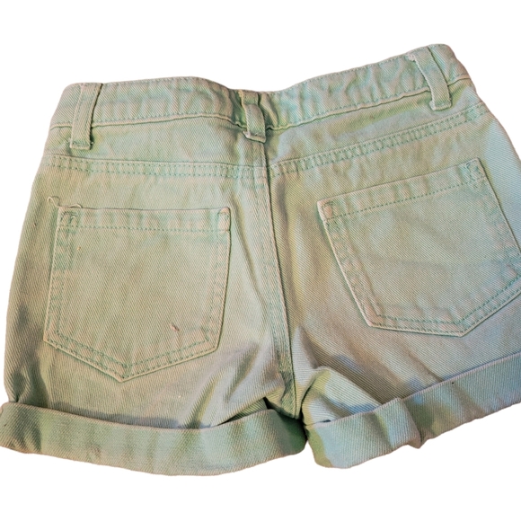 Cherokee Girls Jeans Shorts M 7/8 Turquoise Adjustable Waist - Picture 2 of 4